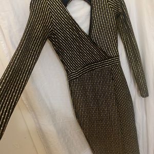 Black and gold dress